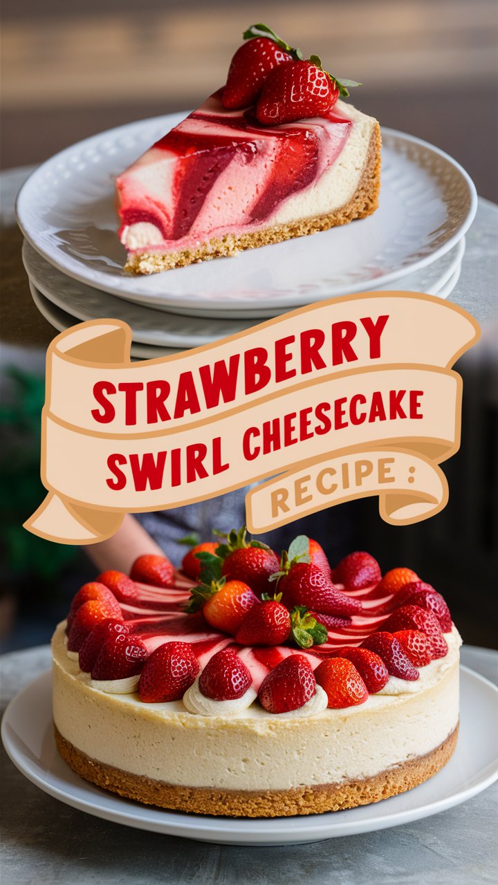 Strawberry Swirl Cheesecake Recipe: Decadent Dessert