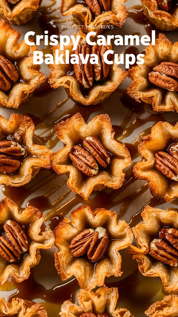 Delicious Pecan Caramel Baklava Cups Recipe