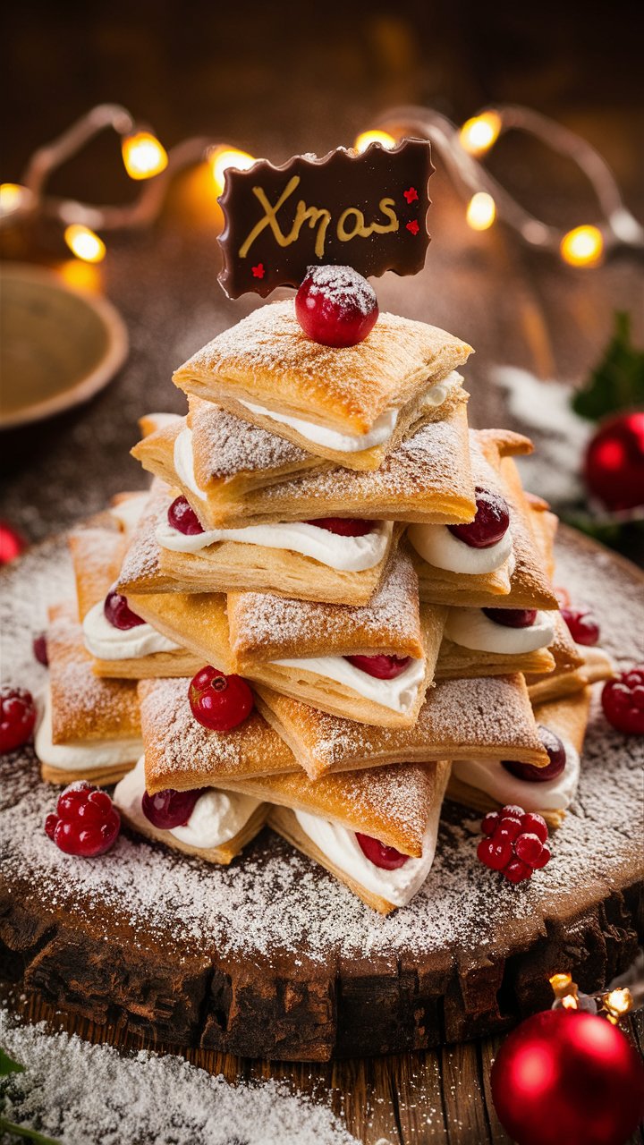 Delicious Cranberry & Brie Pastry Tree Recipe