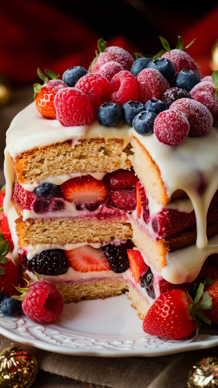 Delightful Cranberry Orange Cream Cake Recipe
