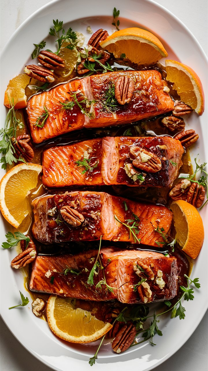 Delicious Maple Dijon Salmon with Pecan Crust Recipe